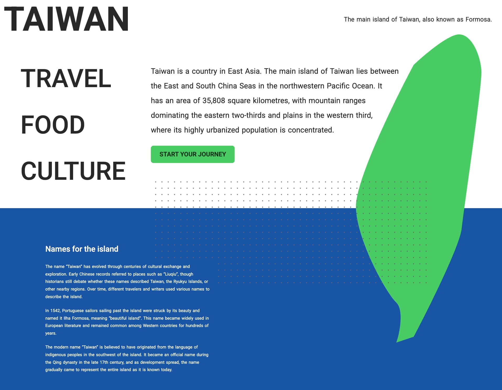 Preview of the Country Website project